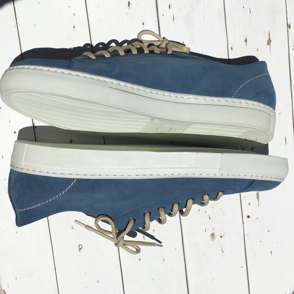NWOB McCarren and Sons Blue Suede Sneakers Size 12 - Picture 6 of 8